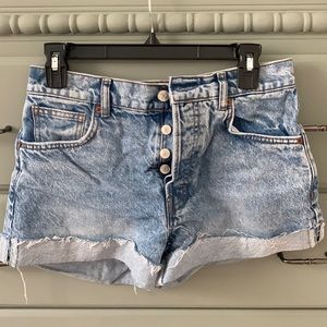 Reformation distressed jean shorts size 27